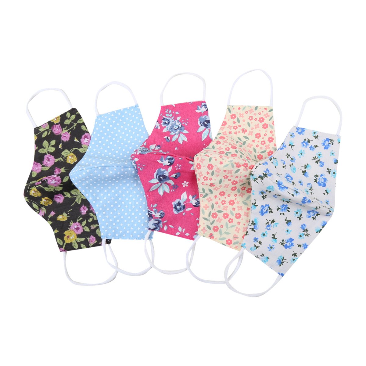Kit Máscaras De Tecido Karian Com 5 Unidades Estampadas