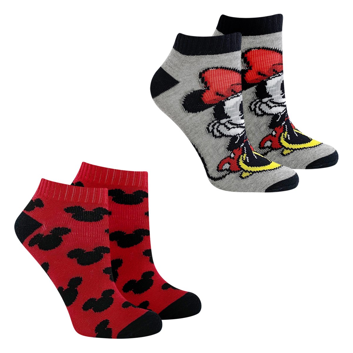 Kit Meia Infantil Disney Minnie Cano Curto 2 Pares Feminino