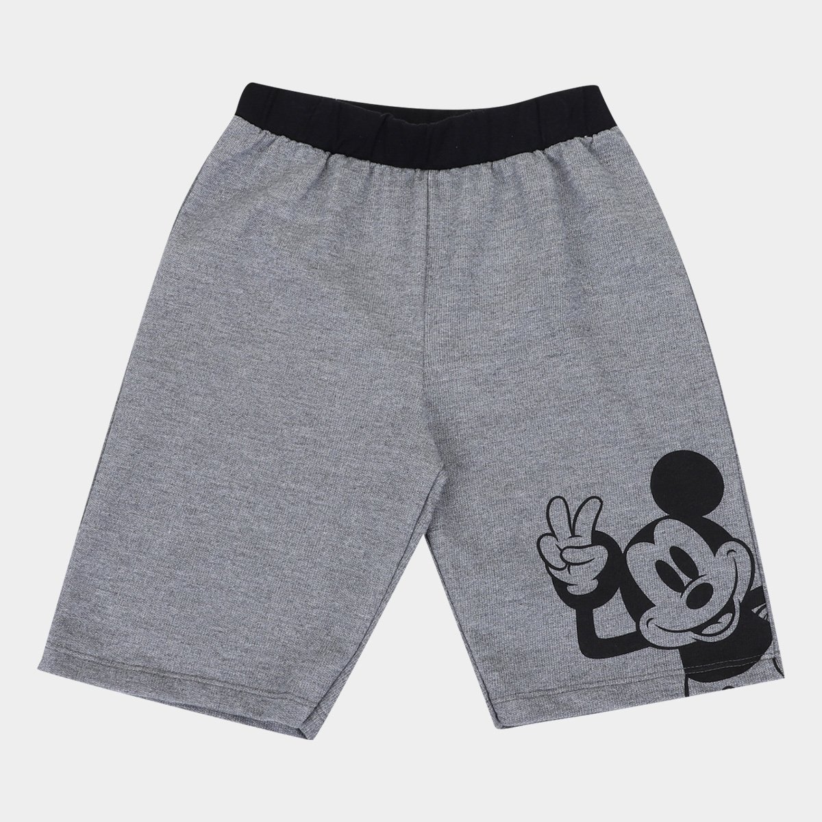 Bermuda Moletinho Infantil Disney Básica Mickey Masculina