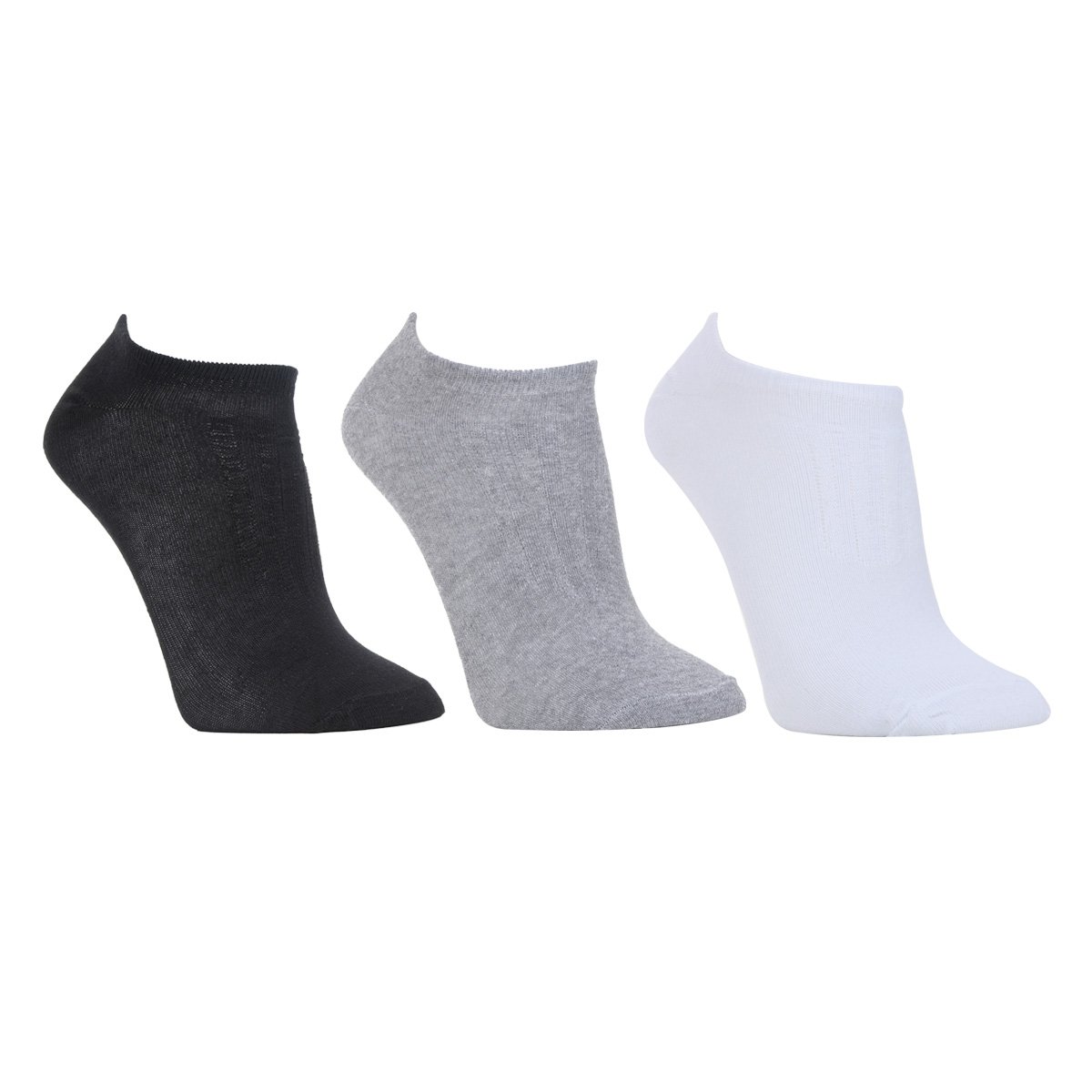 Kit Meias Cia da Meia Soquete Com Retenção 3 Pares Feminina
