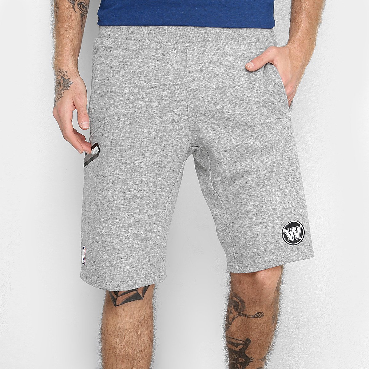 Bermuda Moletom NBA Golden State Warriors High End Tribal New Era Masculina
