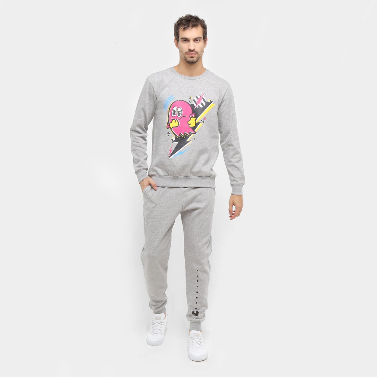 Agasalho Moletom Pacman Blusa e Calça Run Masculino