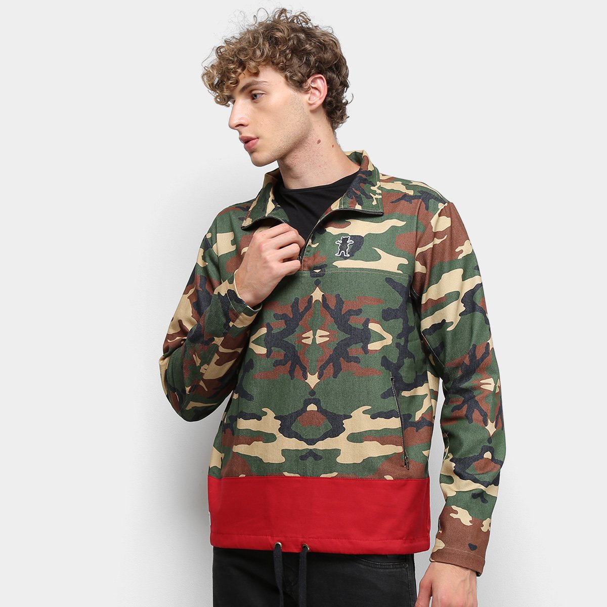Jaqueta Grizzly Artillery Half Zip Masculina