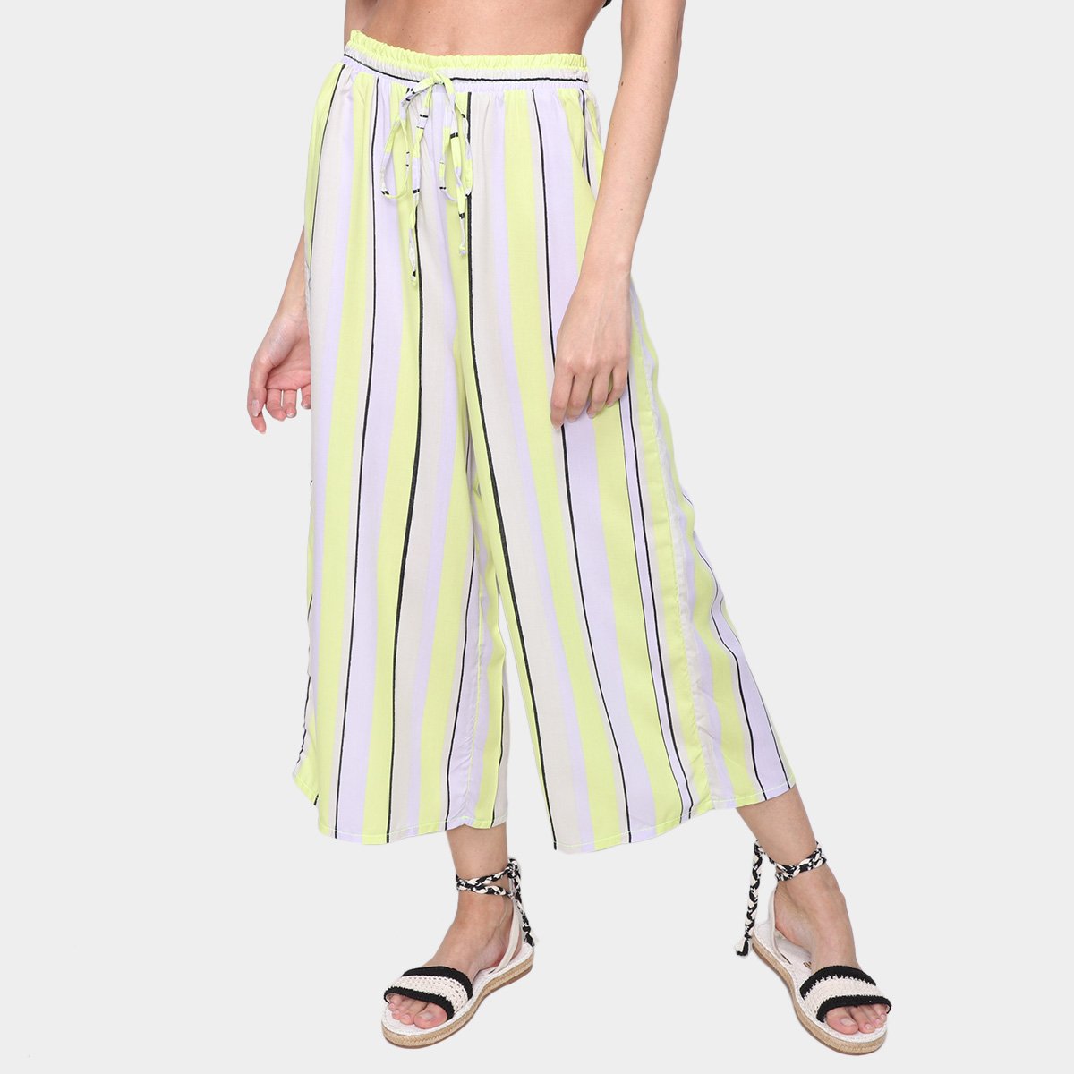 Calça Pantacourt Mercatto Estampada Feminina
