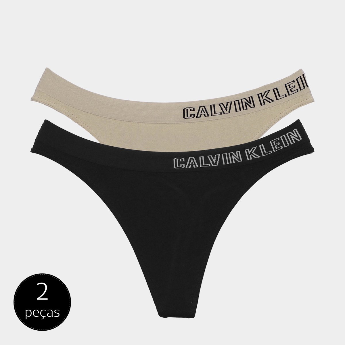 Kit Calvin Klein Calcinha Fio Dental Sem Costura 2 peças