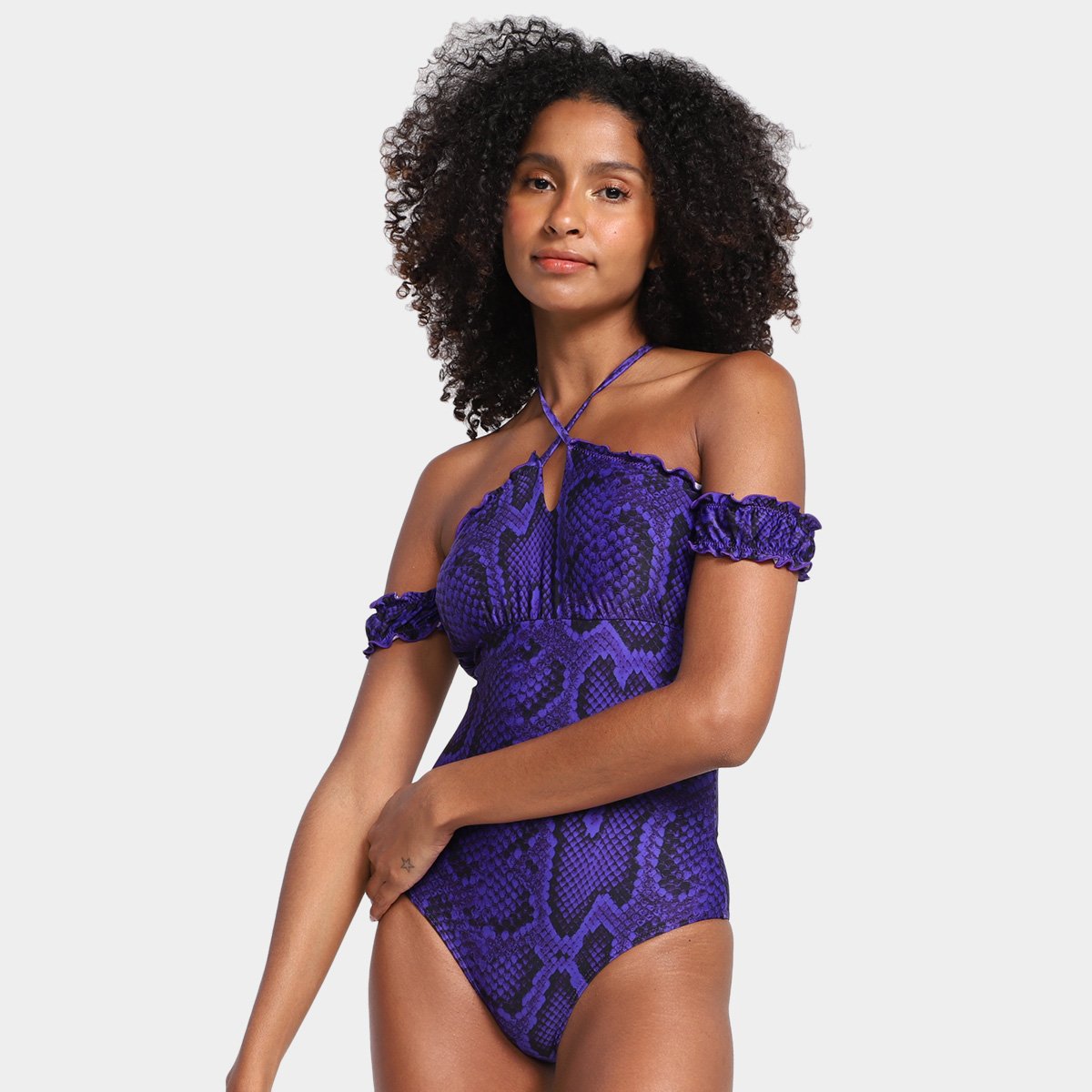 Maiô Água Doce Estampado Babados