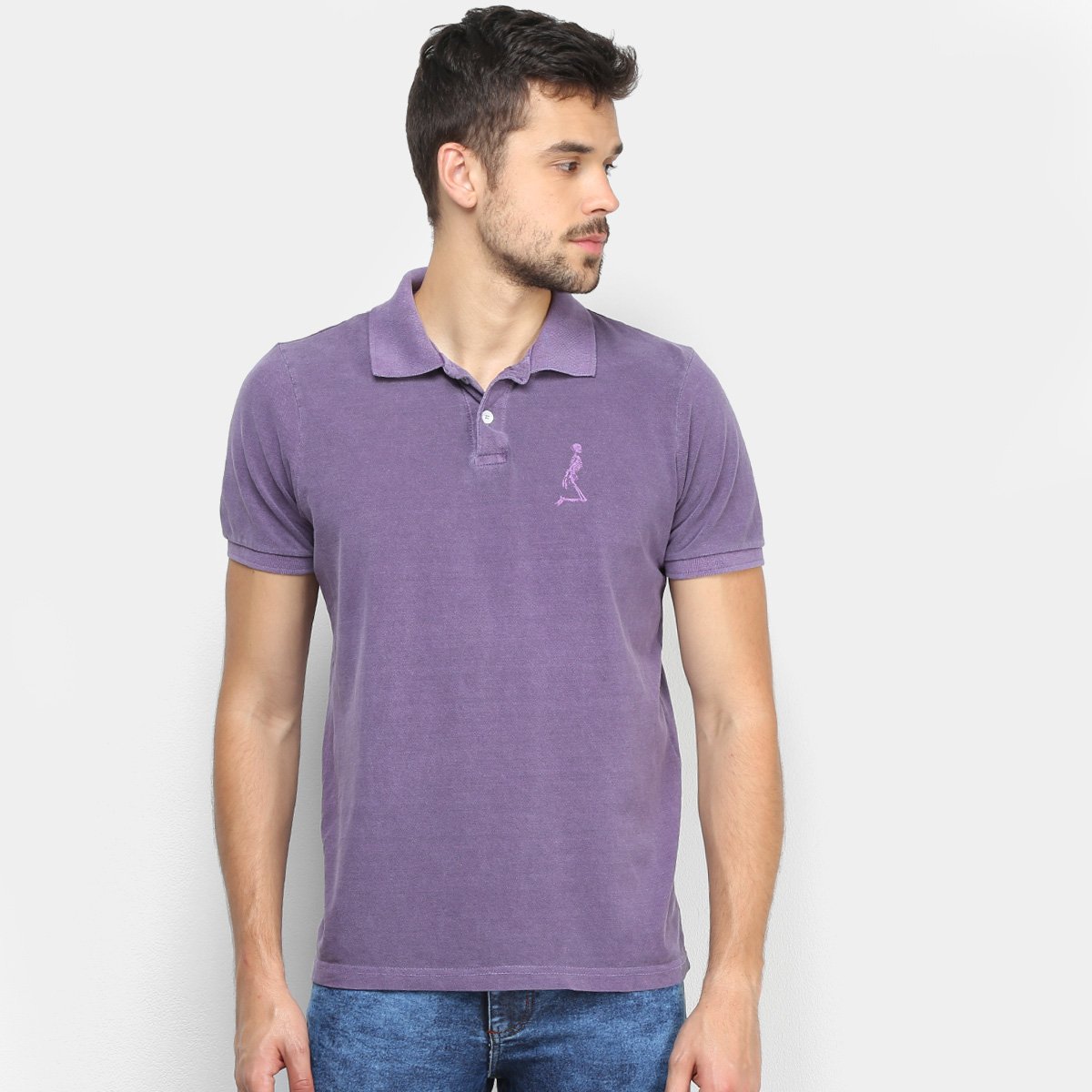 Camisa Polo Derek Ho Dark Washed Piquet Masculina