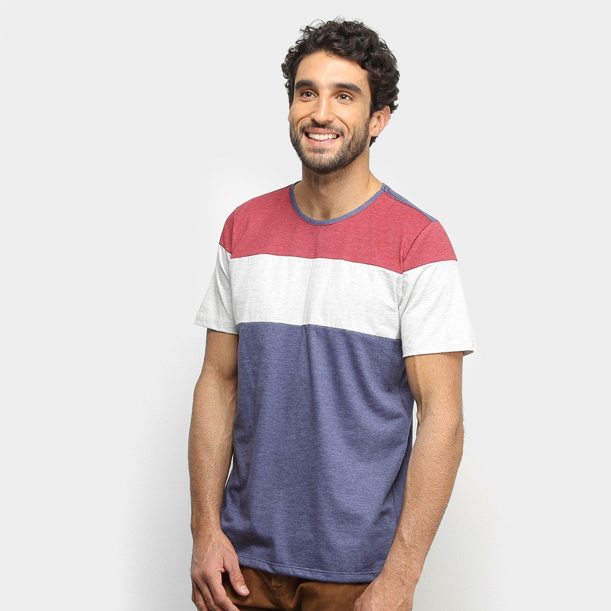 Camiseta Treebo Mescla Blocado Masculina