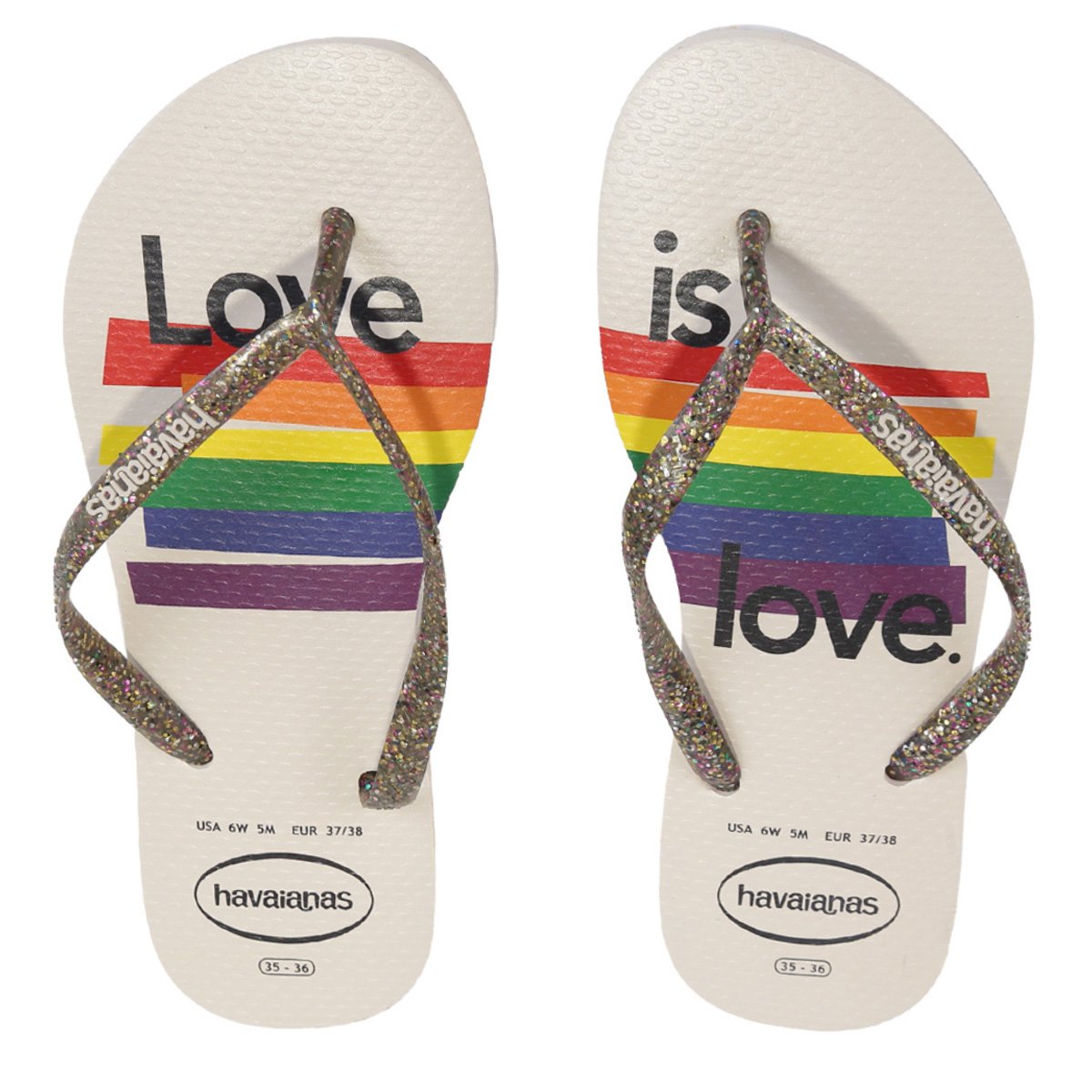 Sandália Havaianas Slim Pride Ii Brilho Love Feminina