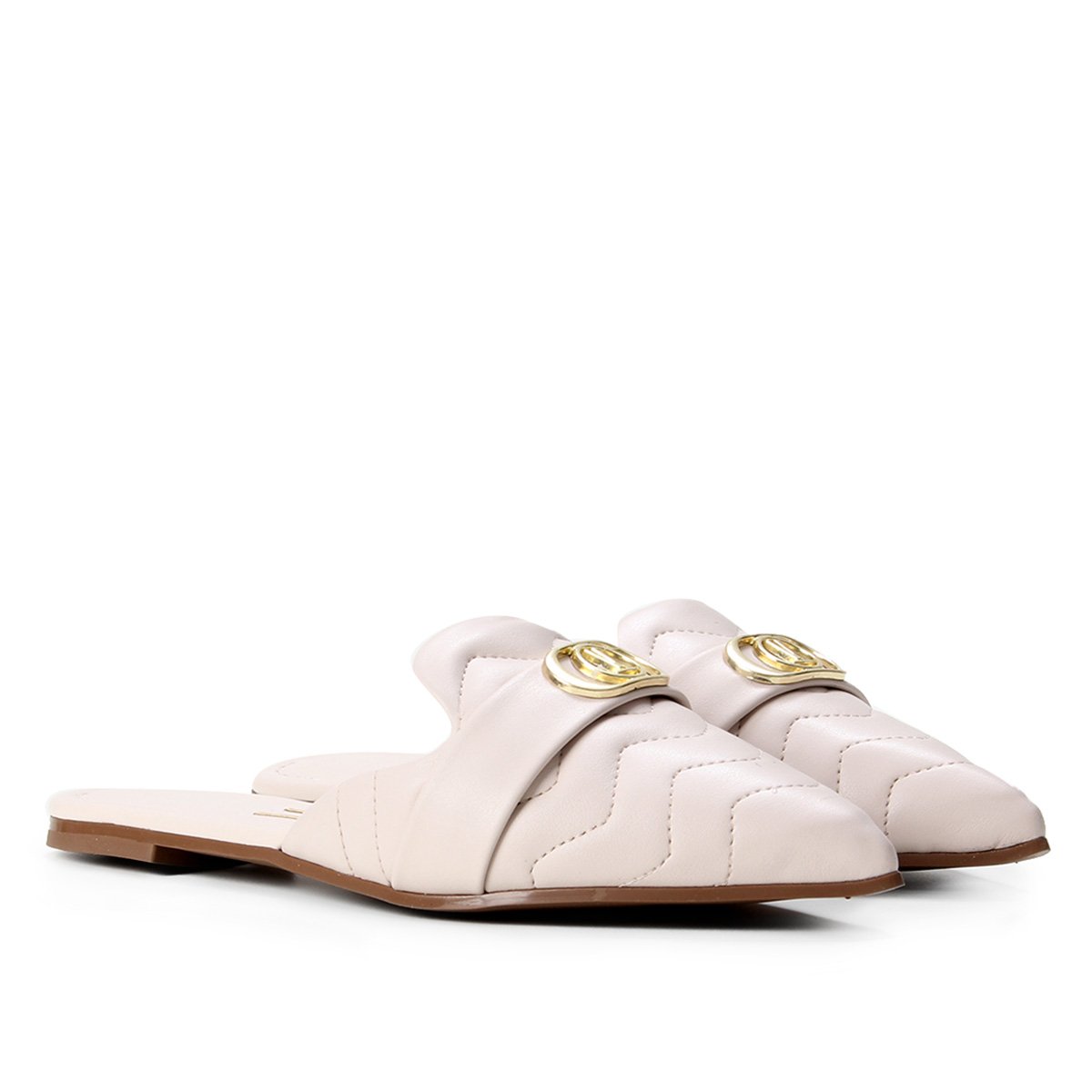 Mule Vizzano Matelassê Bico Fino Feminino