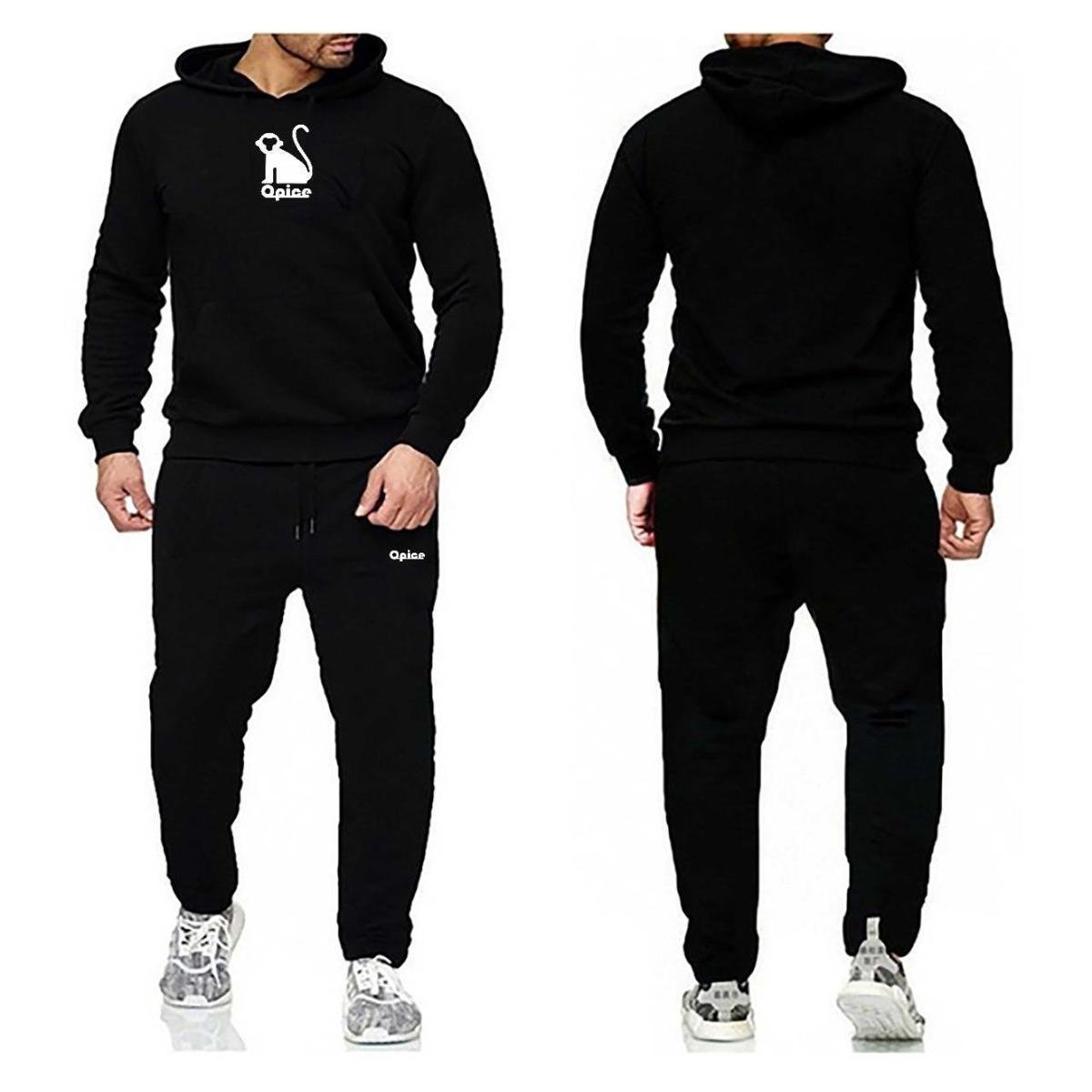 Abrigo De Frio Conjunto Moletom Calça E Blusa Peluciada OPice - Preto Menor preço em Abrigo De Frio Conjunto Moletom Calça E Blusa Peluciada OPice - Preto