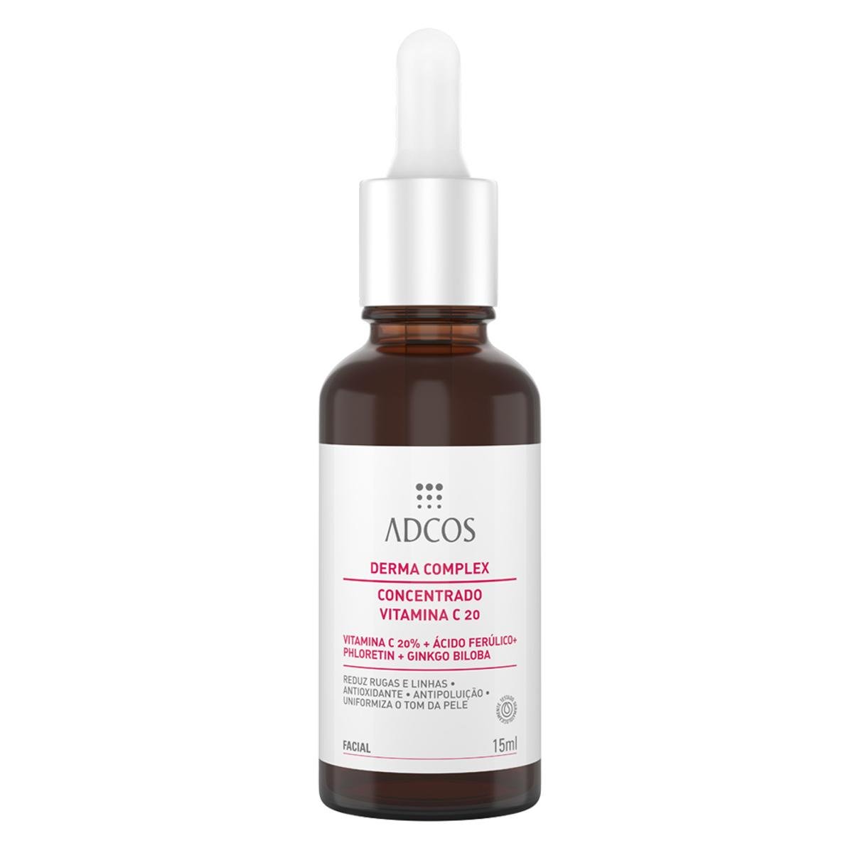 Adcos Derma Complex Concentrado Vitamina C 20 Sérum Anti-Idade 15ml - Incolor Menor preço em Adcos Derma Complex Concentrado Vitamina C 20 Sérum Anti-Idade 15ml - Incolor