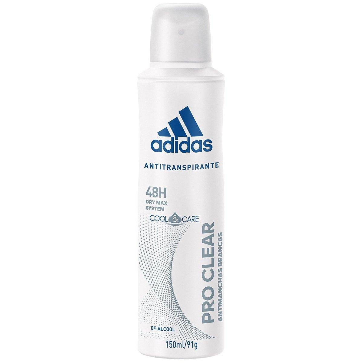 Adidas Desodorante Feminino Aerosol Cool & Care Pro Clear 150ml - Incolor Menor preço em Adidas Desodorante Feminino Aerosol Cool & Care Pro Clear 150ml - Incolor