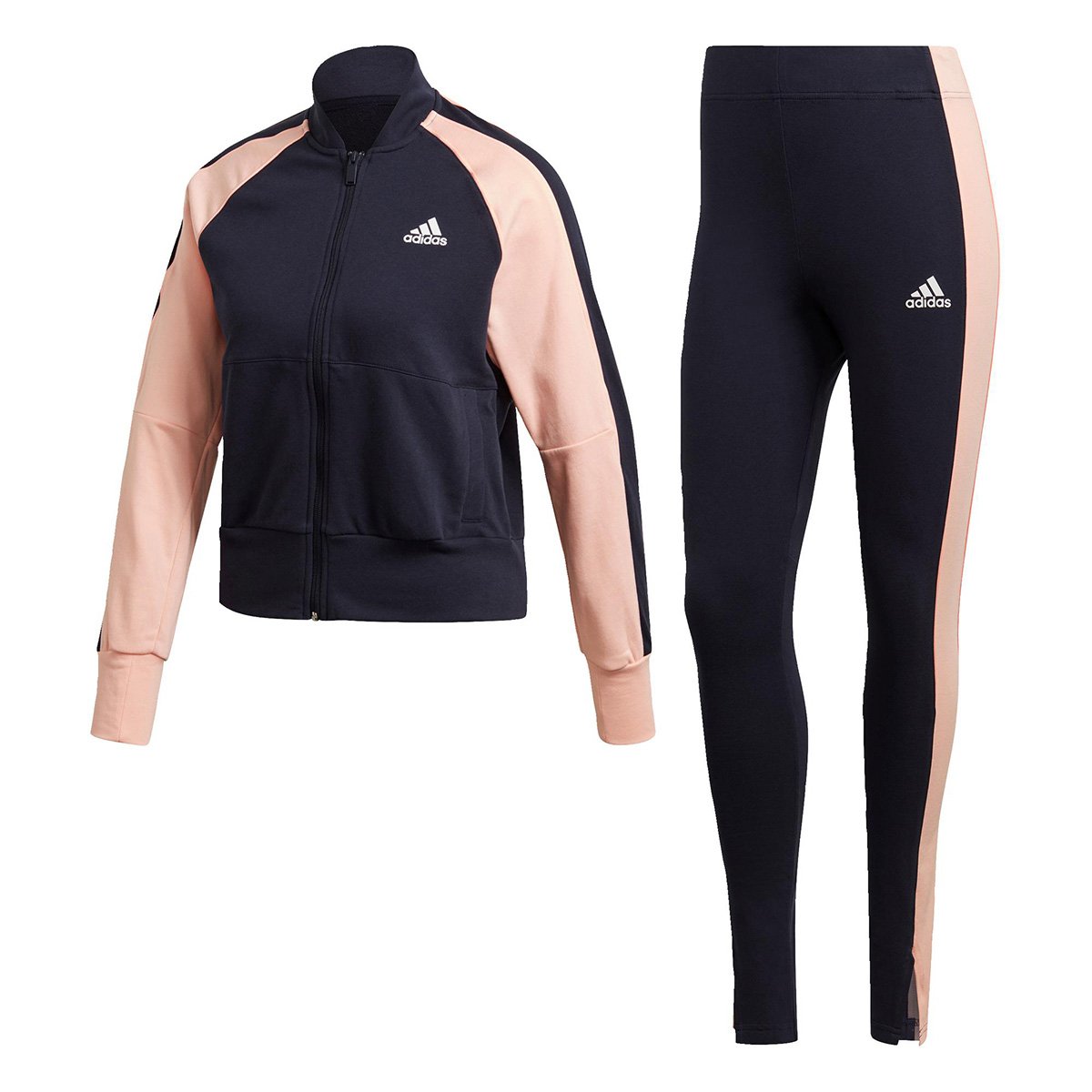 Agasalho Adidas Bomber Legging Feminino - Marinho+Coral Menor preço em Agasalho Adidas Bomber Legging Feminino - Marinho+Coral