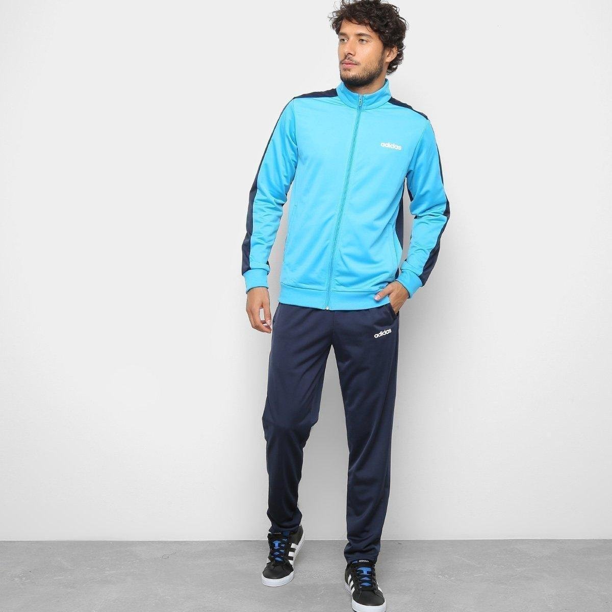 Agasalho Adidas MTS Basics Masculino - Marinho Menor preço em Agasalho Adidas MTS Basics Masculino - Marinho