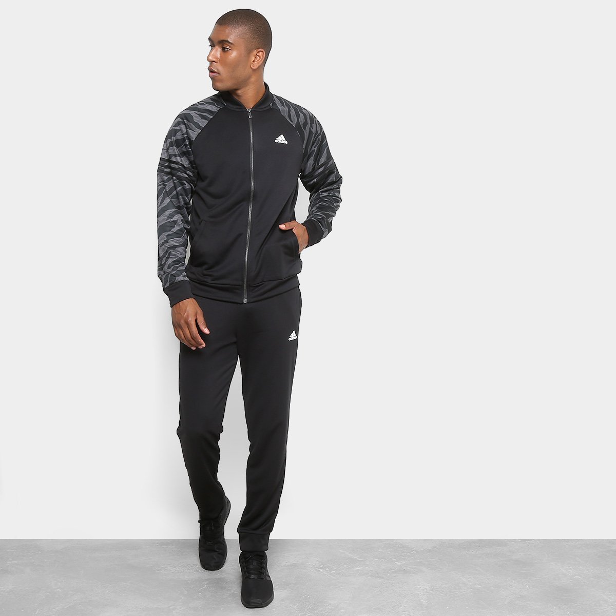 agasalho adidas masculino preto