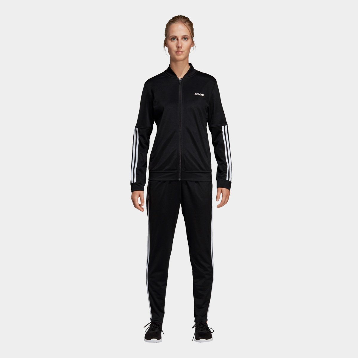 Agasalho Adidas WTS Back2Bas Feminino - Preto+Branco é boa?