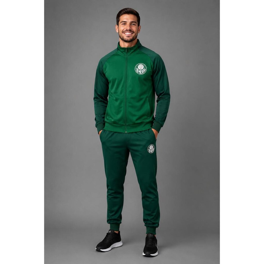 Agasalho Conjunto SE Palmeiras Masculino Oficial Esportivo Premium Academia Casual Bordado