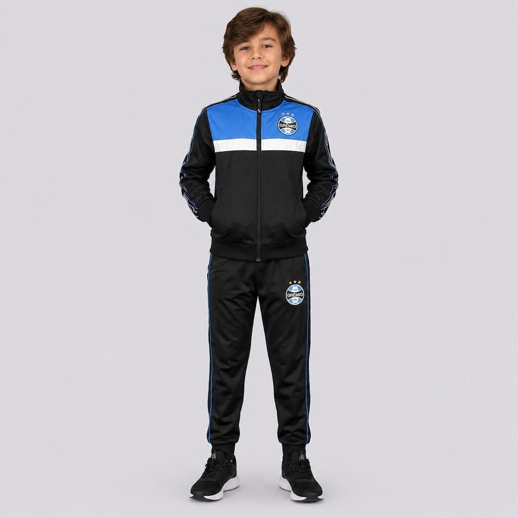 Agasalho Grêmio Tape Juvenil Preto