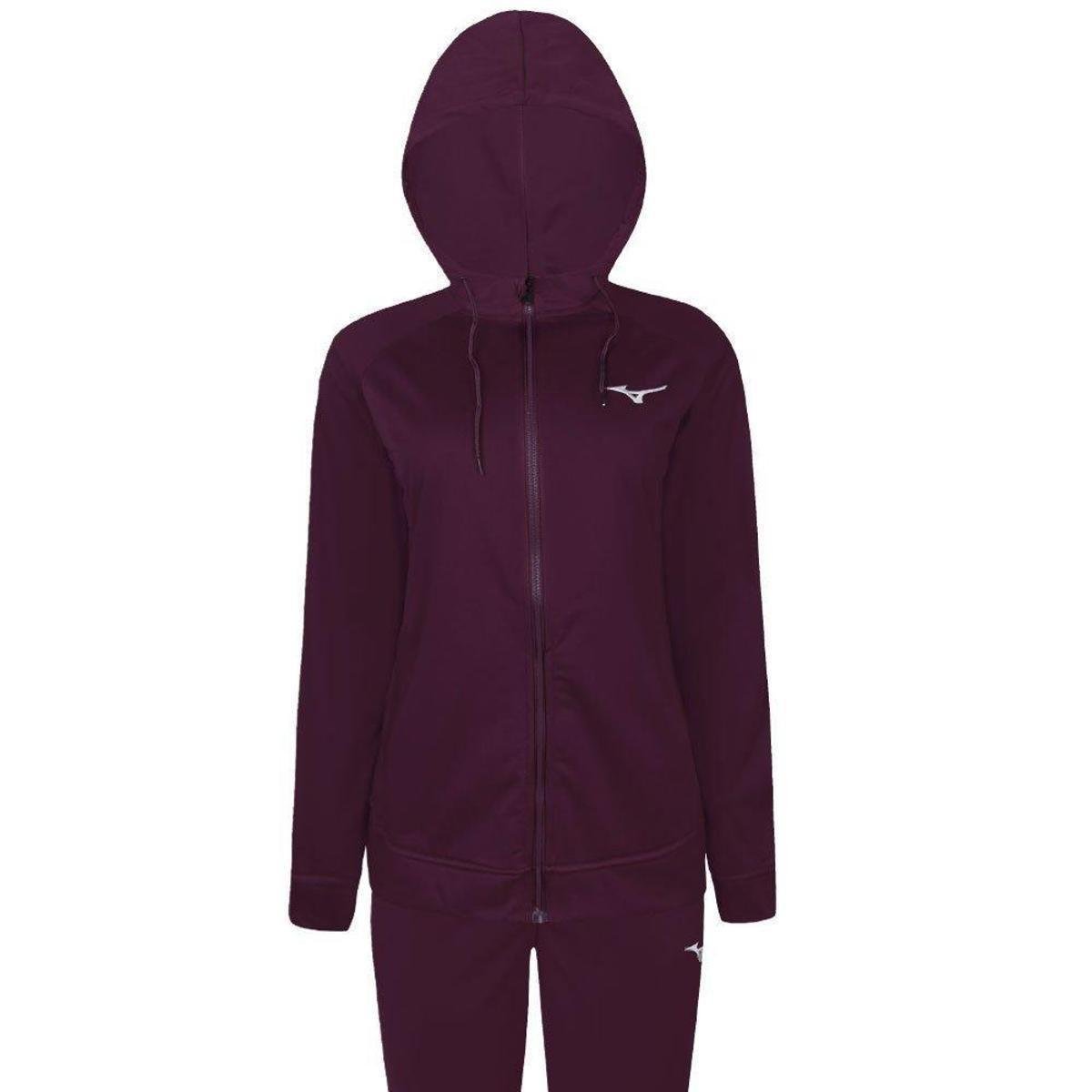 Agasalho Mizuno Nara Feminino - Bordô Menor preço em Agasalho Mizuno Nara Feminino - Bordô