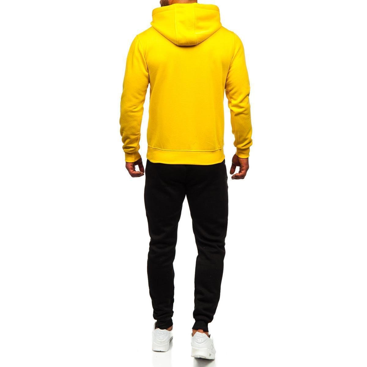 Agasalho Moletom Masculino Conjunto Completo Calça Preta e