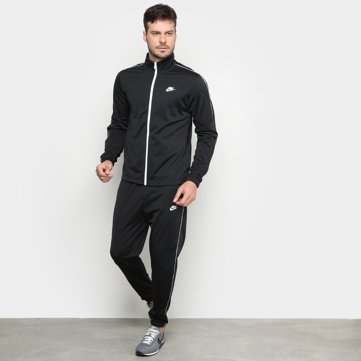 Agasalho Nike M Nsw Ce Trk Suit Pk Basic Masculino - Preto+Branco é ruim? Agasalho Nike M Nsw Ce Trk Suit Pk Basic Masculino - Preto+Branco é boa?