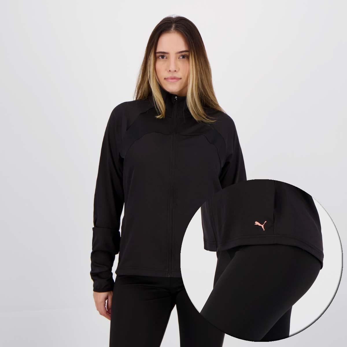 Agasalho Puma Active Yogini Woven Feminino Preta Menor preço em Agasalho Puma Active Yogini Woven Feminino Preta