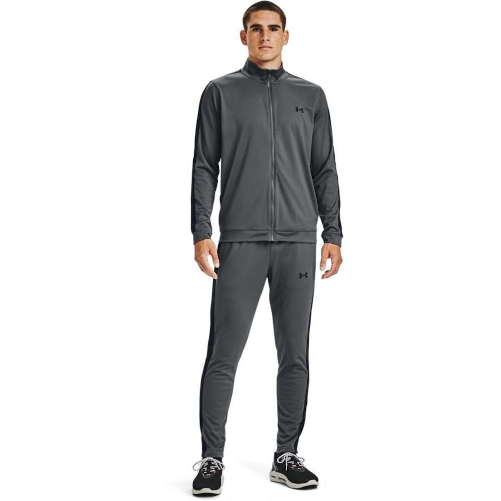 AGASALHO UNDER ARMOUR KNIT TRACK MASCULINO PRETO E BRANCO GG