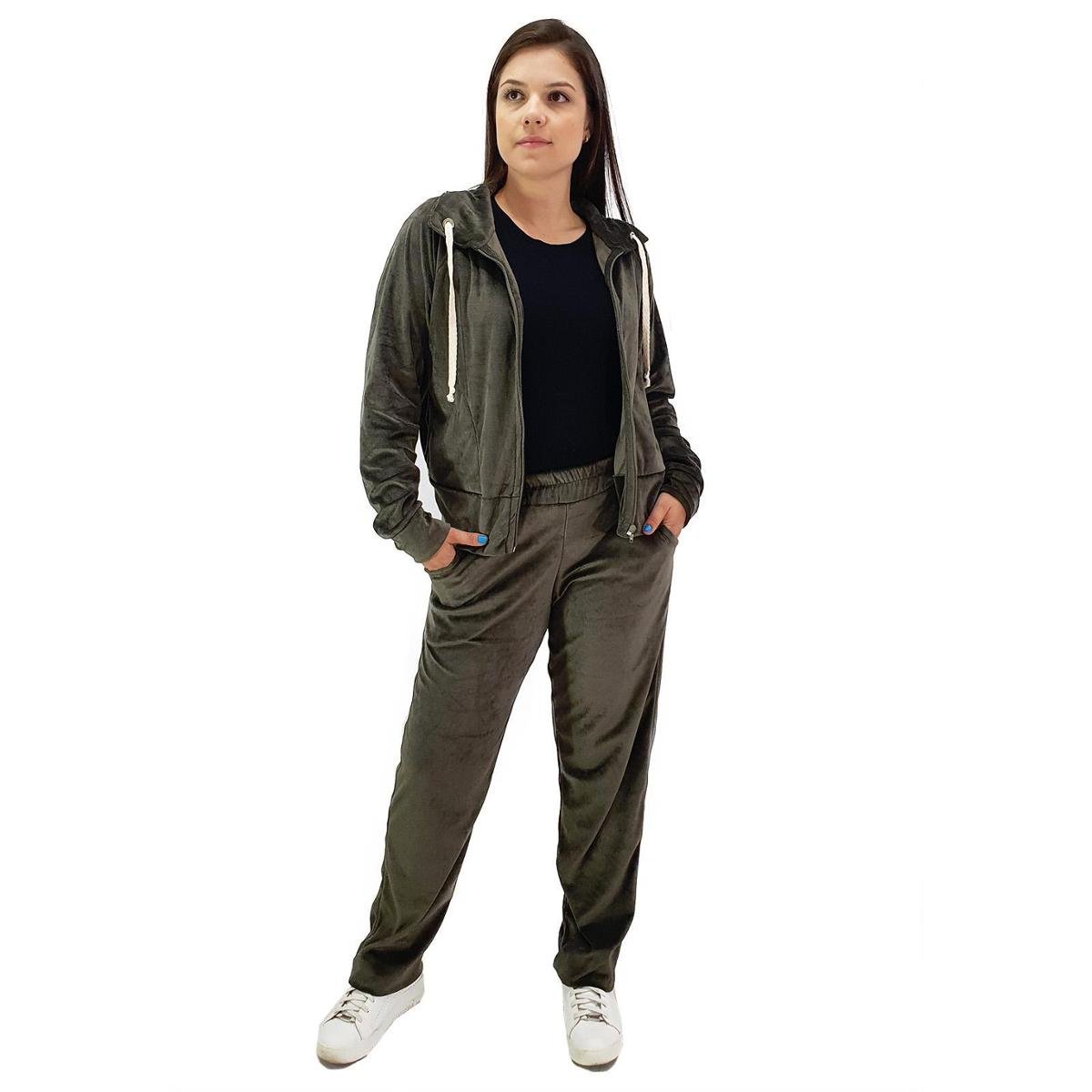 Agasalho Veludo Plush Blusa Frio Feminino Peluciado - - Verde Menor preço em Agasalho Veludo Plush Blusa Frio Feminino Peluciado - - Verde