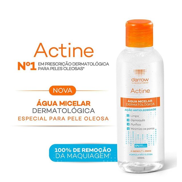 Água Micelar Actine - Água Micelar Dermatológica 100ml