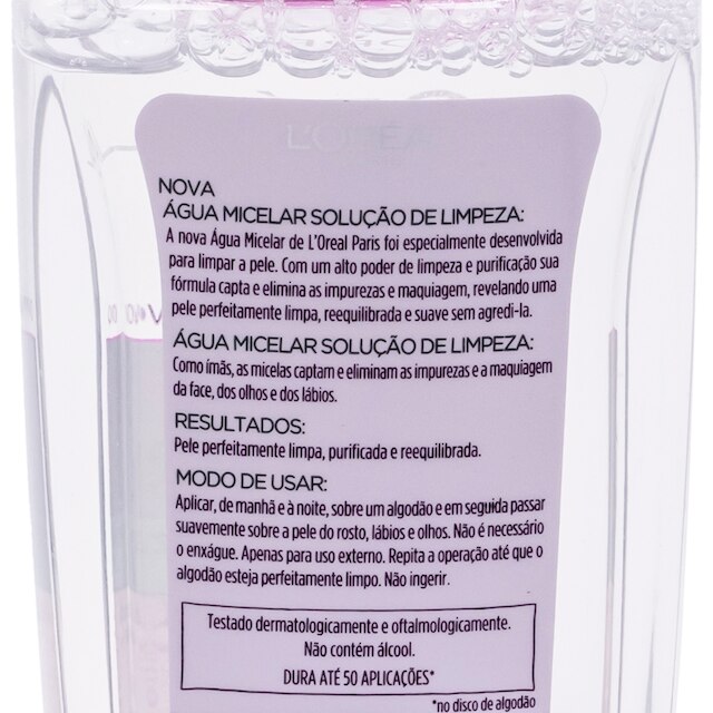 Água Micelar Solução de Limpeza 5 em 1 L'Oréal Paris - 100ml