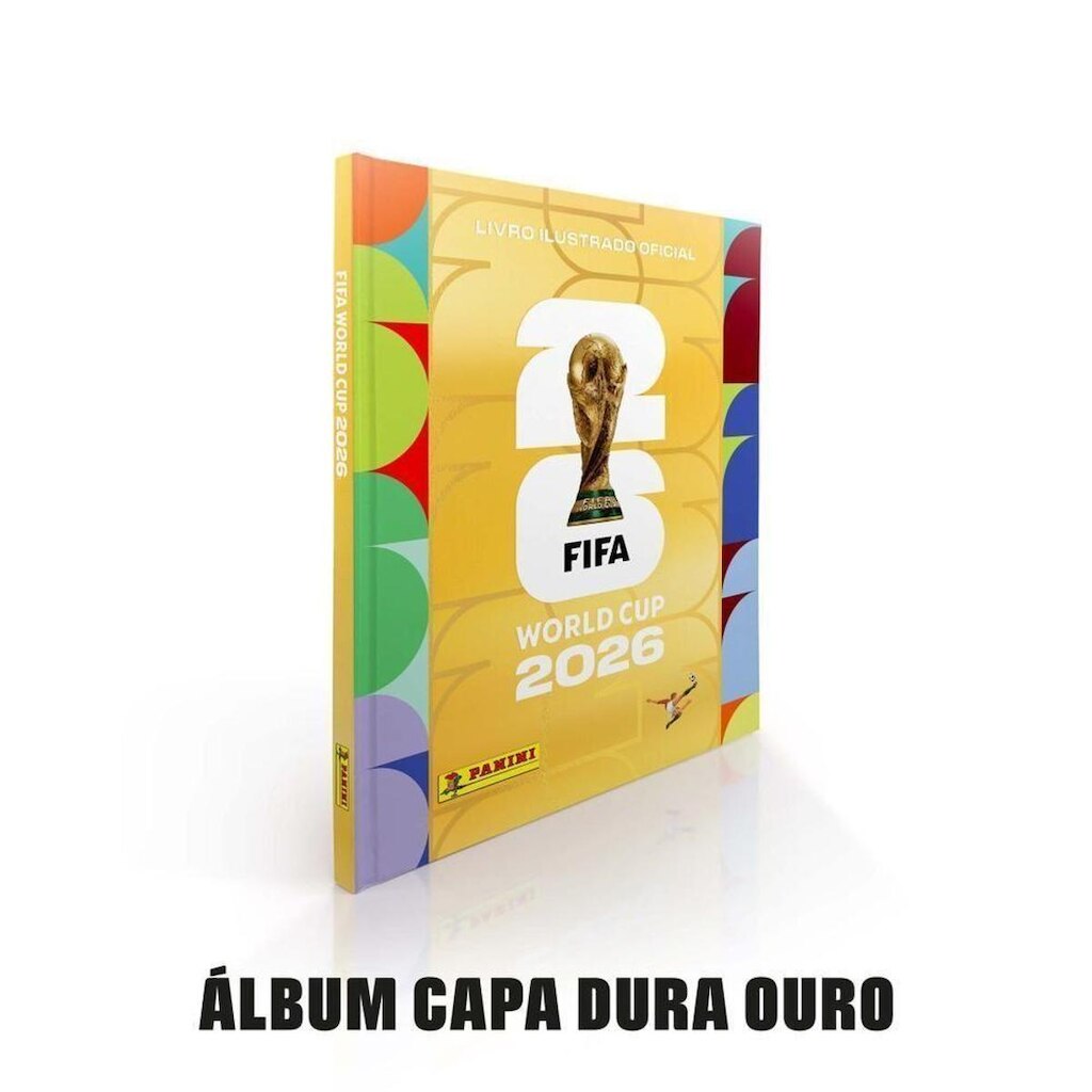 Álbum de Figurinhas Capa Dura Ouro Copa do Mundo FIFA 2026 EUA Panini Pré-Venda