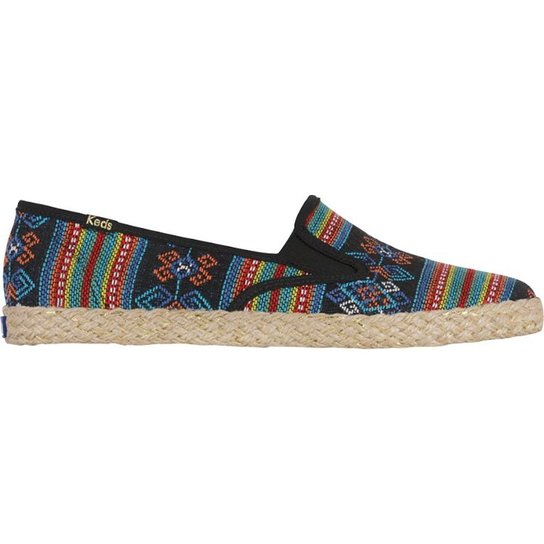 Alpargata Keds Pointer Slip Folk - Preto