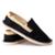 Alpargata Tradicional Com Elástico Slip On Confortável Unissex Tamanho Especial - Preto