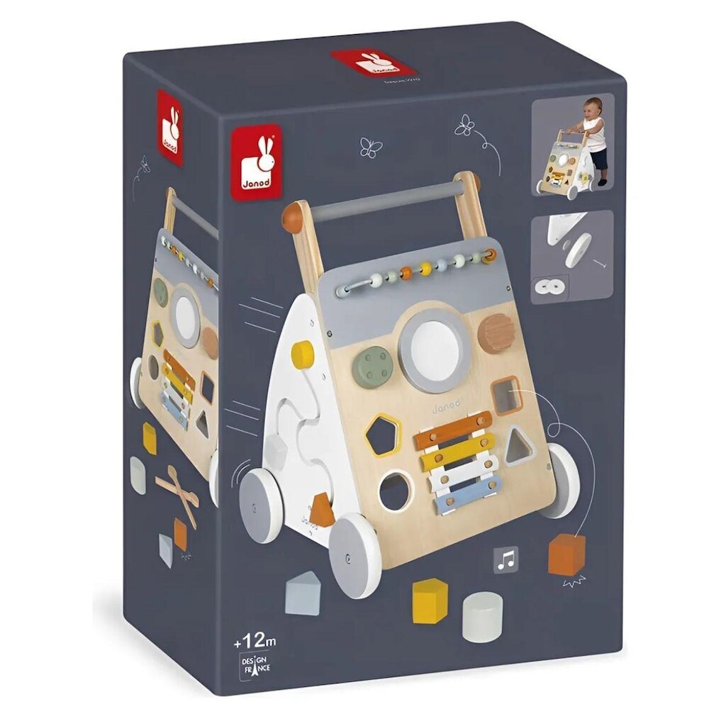 Andador De Madeira Infantil Educativo Janod Sweet Cocoon