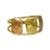 Anel Em Ouro 10k 416 3 Chapas Octogonal - Dourado