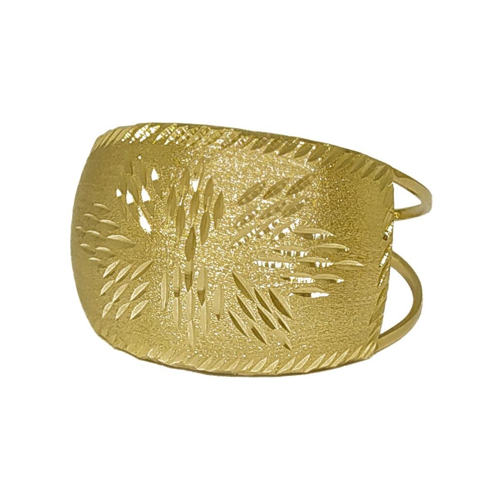 Anel Em Ouro 18k 750 Chapa Amarela Abaulada