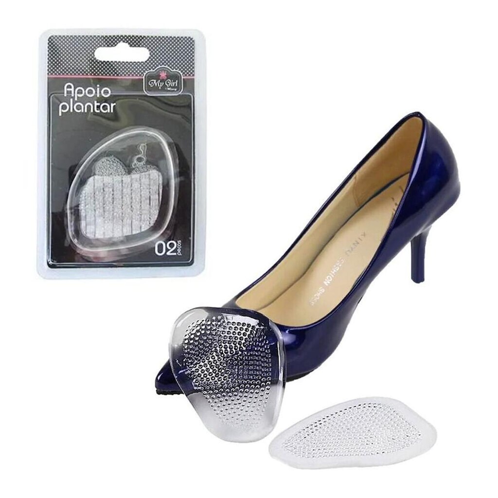 Apoio Plantar Ortopédico Palmilha para Sapato Social Salto Alto Silicone e Gel