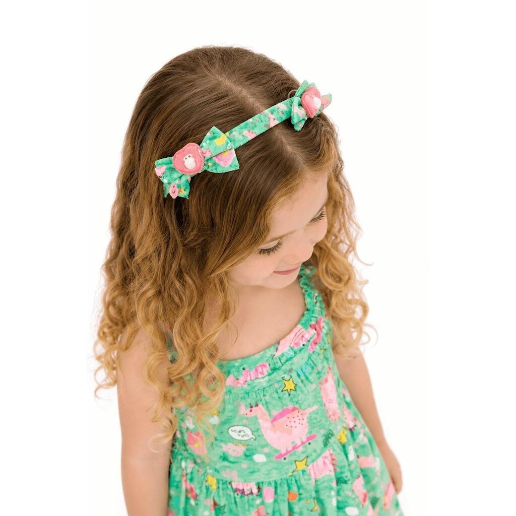 Arco Infantil Menina Pinkssauro Alphabeto Verde