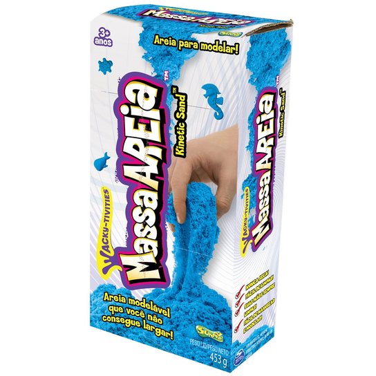 Areia para Modelar - Massa Areia Colorida - Kinetic Sand - Sunny - Incolor