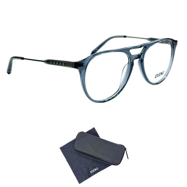 Armação de Grau Evoke Shelby 01 D01 Crystal Blue