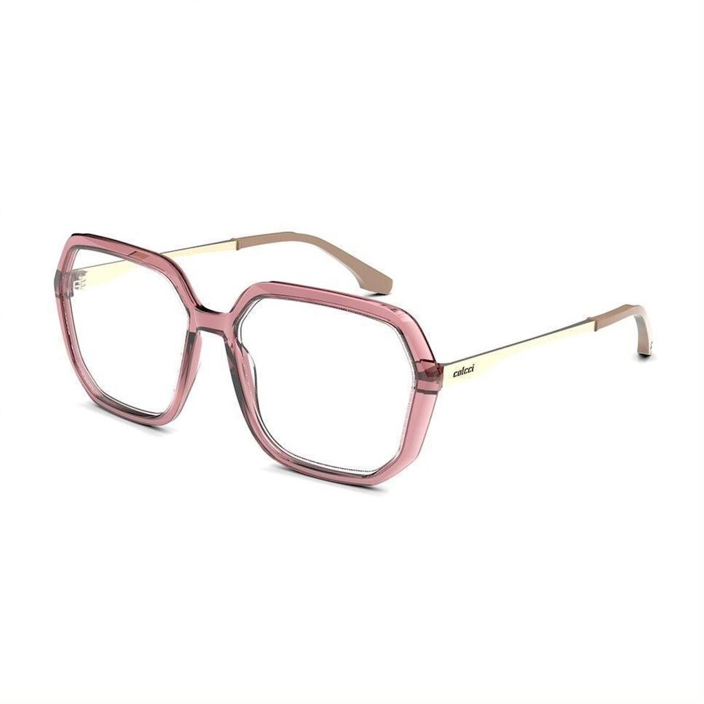Armação De Óculos Colcci C6127b9156 Rosa Translúcido