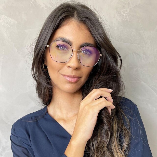 Armação de Óculos de Grau Feminino Hexagonal Mackage