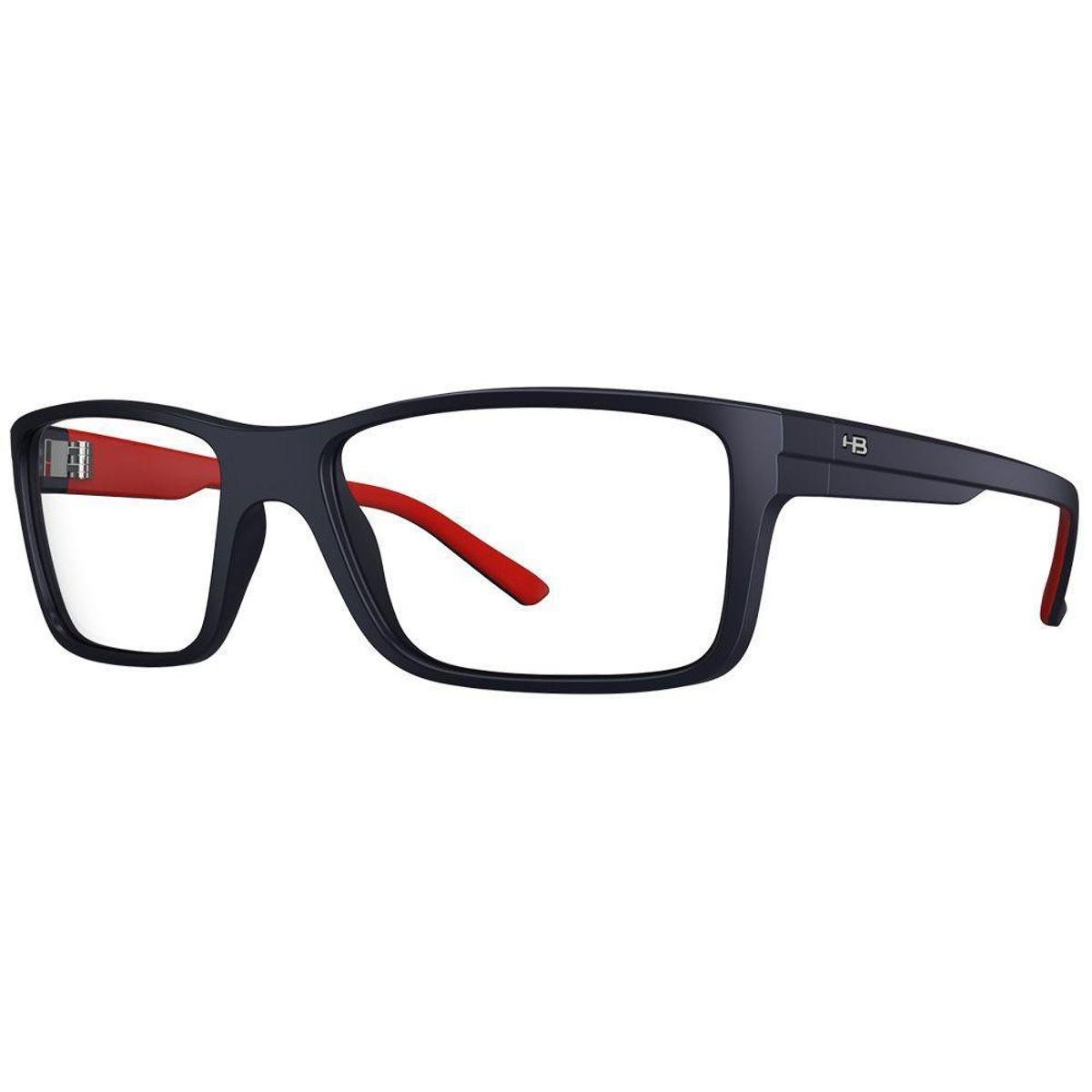 Armação de Óculos HB 93024 - 53 Azul e Vermelho Menor preço em Armação de Óculos HB 93024 - 53 Azul e Vermelho