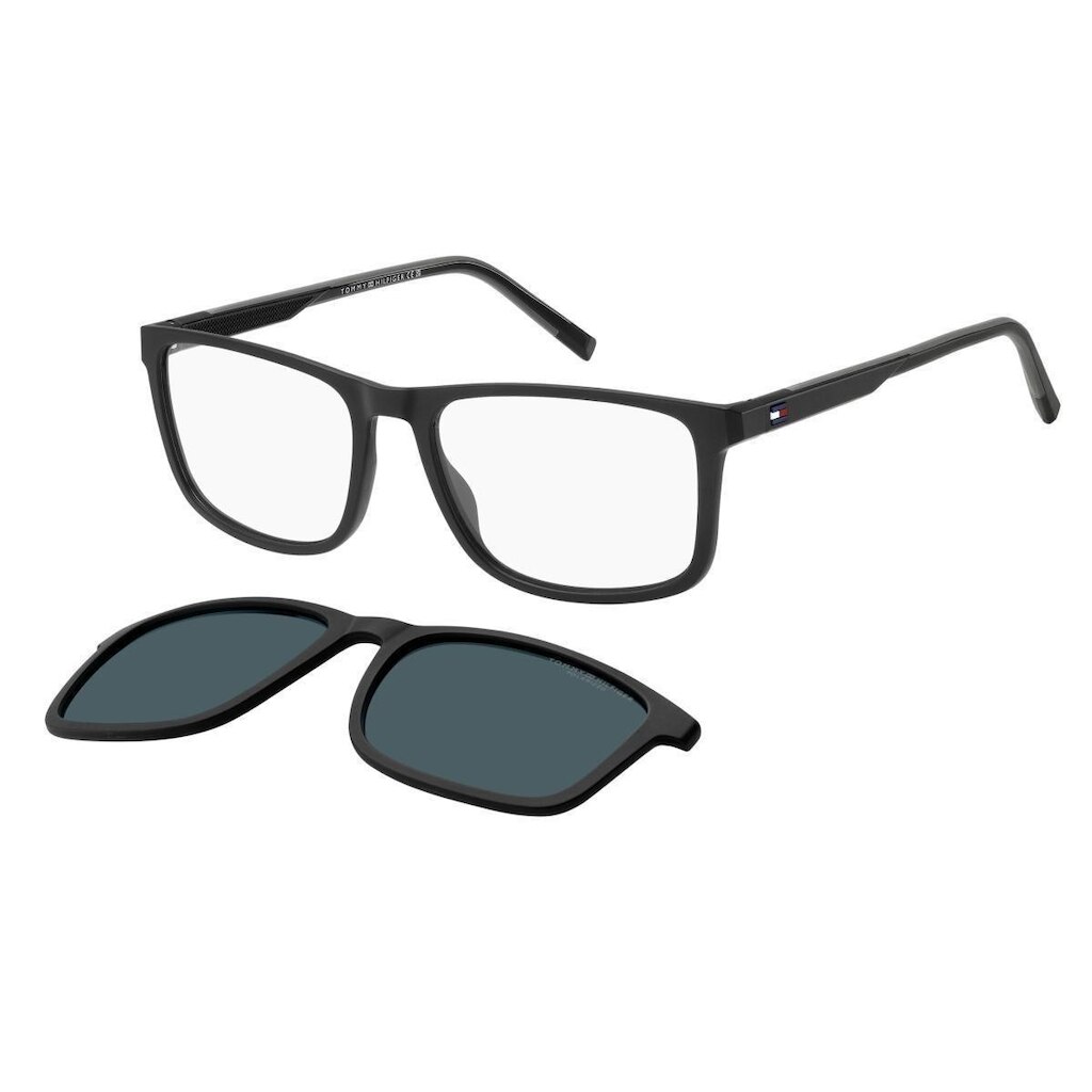 Armação De Óculos Tommy Hilfiger Clip On Th2281/c 08a 55 Preto Fosco