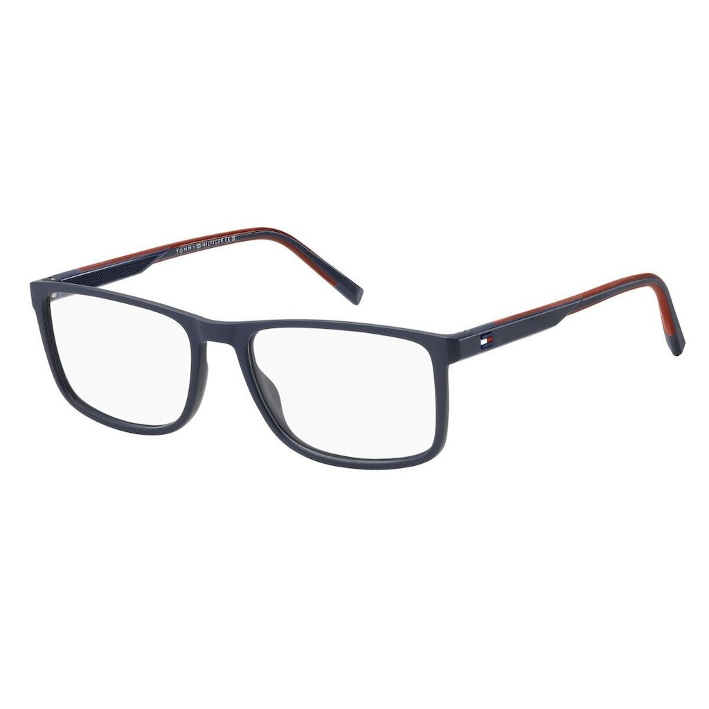 Armação De Óculos Tommy Hilfiger Th2283 8ru 55 Azul Fosco