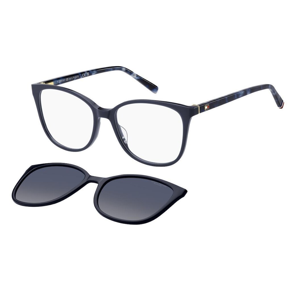 Armação De Óculos Tommy Hilfiger Th2294/c Pjp 52 Azul Brilho