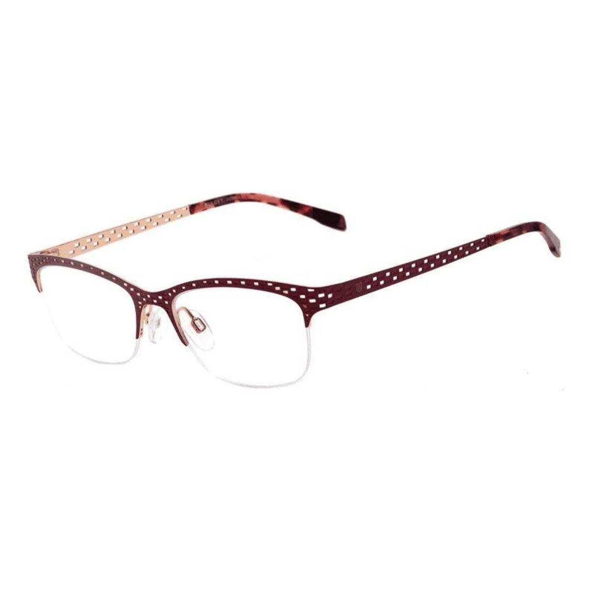 Armação Óculos Bulget Bg1534 07b Dourado Brilho Menor preço em Armação Óculos Bulget Bg1534 07b Dourado Brilho