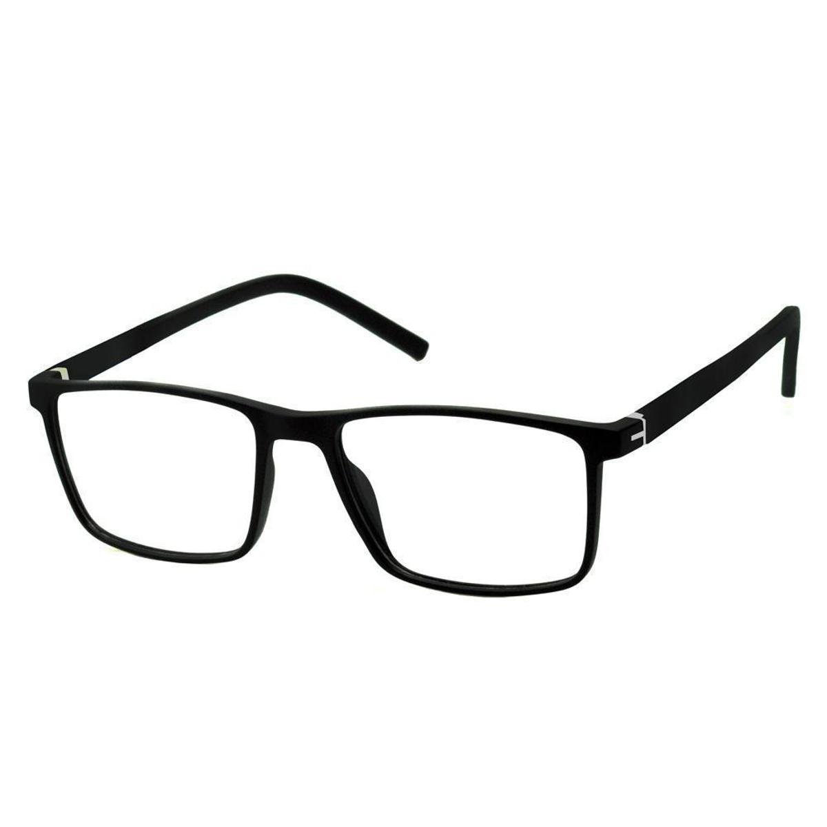 Armação Óculos De Grau Quadrado 9187 Izaker Masculino - Preto Menor preço em Armação Óculos De Grau Quadrado 9187 Izaker Masculino - Preto