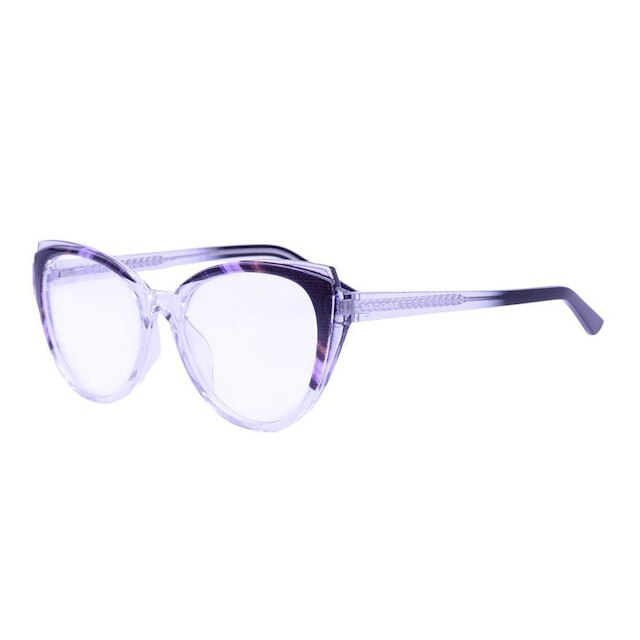 Armação para Óculos Feminino Gateado Oval Cristal Lilás Mackage